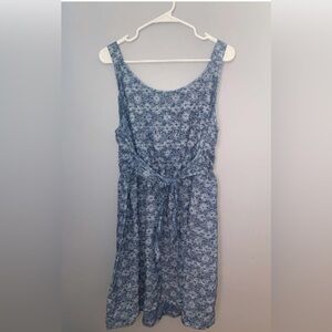 Lane Bryant Floral Blue Mini Dress